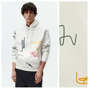 ★ZARA★ PRINTED HOODIE PRINTED HOODIE - Anthracite grey | ZARA United States